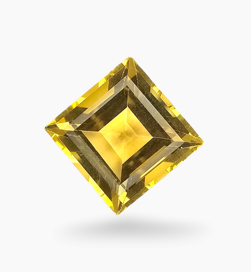 Natural Citrine Stone 8.20 Carats Princes Shape Size 12x12 mm