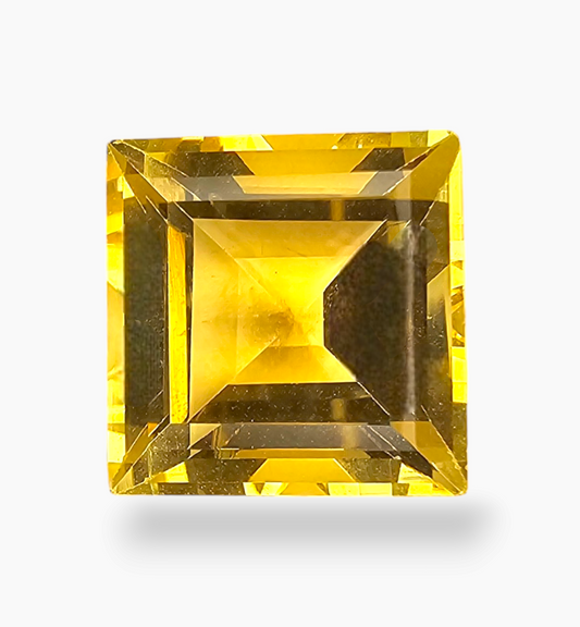 Natural Citrine Stone 8.20 Carats Princes Shape Size 12x12 mm