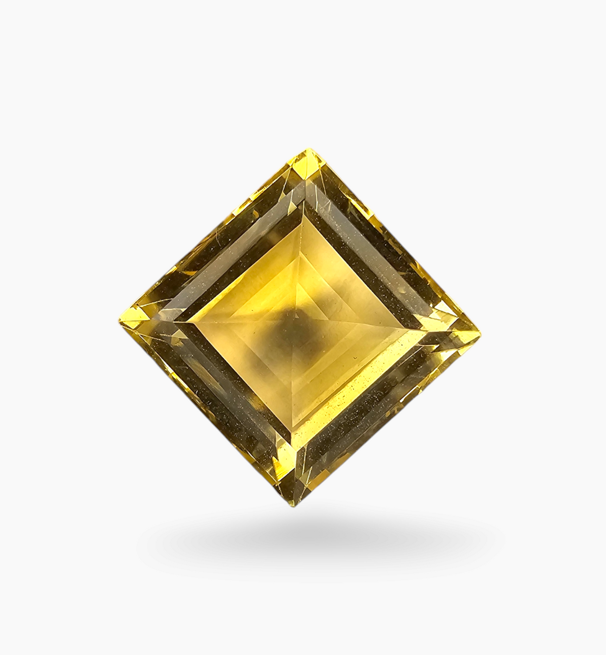 Natural Citrine Stone 8.36 Carats Princess Shape Size 12X12 MM
