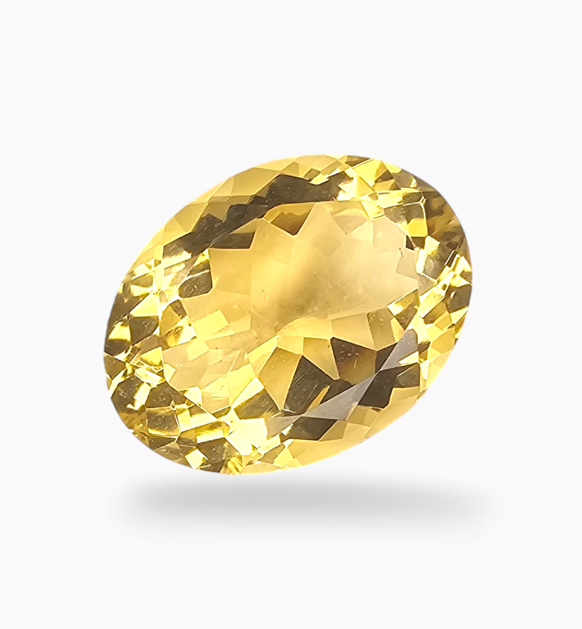 Natural Citrine Stone 8.52 Carats Oval Shape Size 15.5x11.8mm