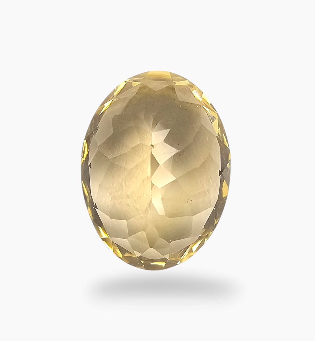 Natural Citrine Stone 8.52 Carats Oval Shape Size 15.5x11.8mm