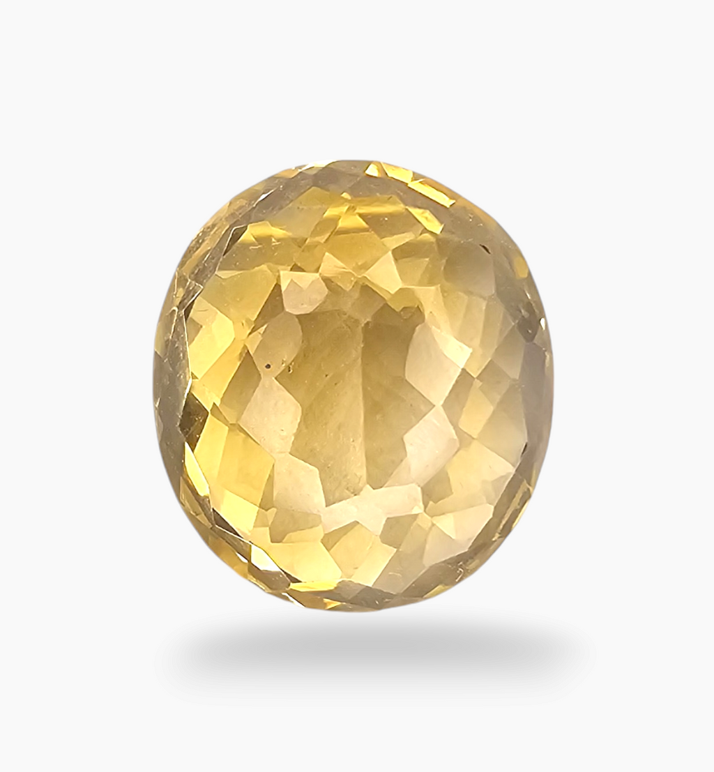 Natural Citrine Stone 8.61 Carats Oval Shape Size 14x12.5mm