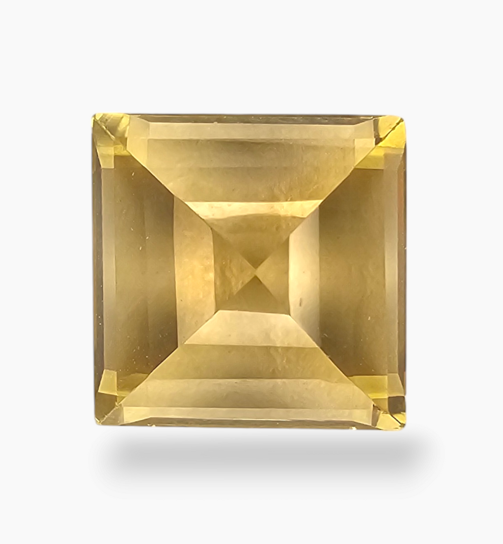 Natural Citrine Stone 8.62 Carats Princes Shape Size 12x12 mm