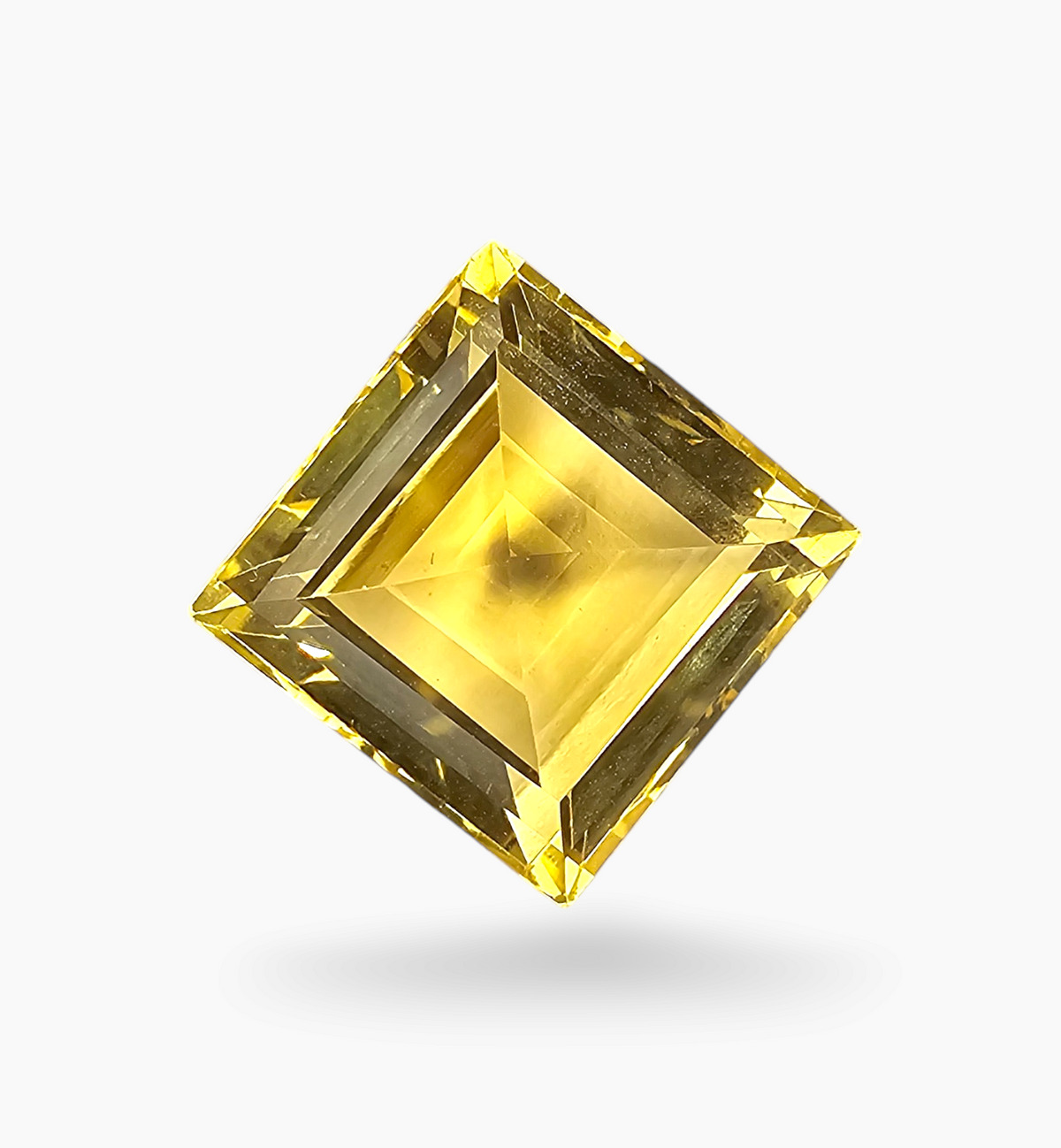 Natural Citrine Stone 8.62 Carats Princes Shape Size 12x12 mm