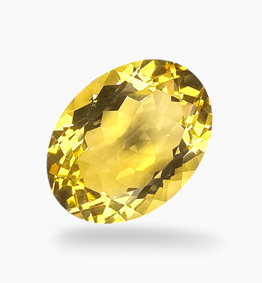 Natural Citrine Stone 8.77 Carats Oval Shape Size 16x12 mm