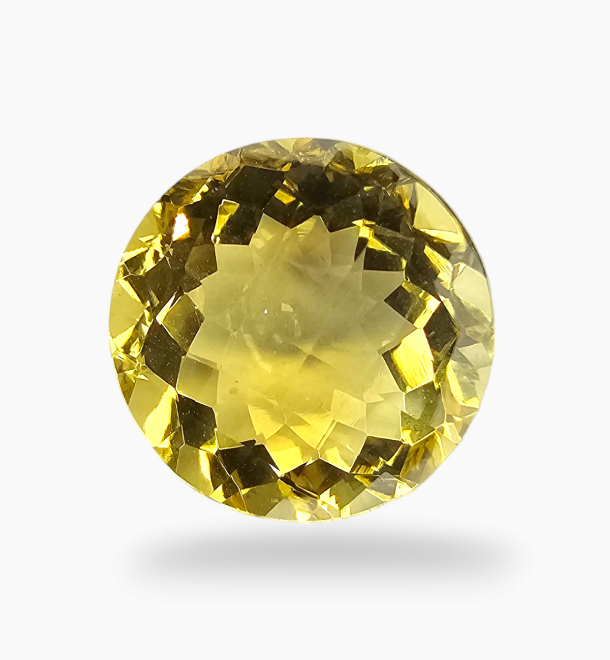 Natural Citrine Stone 8.80 Carats Round ( 14mm)