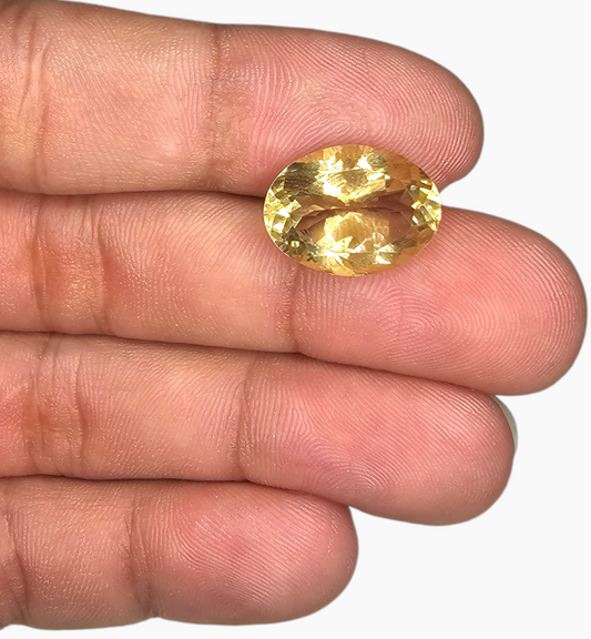 Natural Citrine Stone 8.84 Carats Oval Shape Size 16x12mm