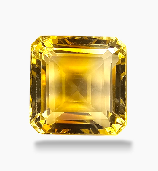 Natural Citrine Stone 8.87 Carats Emerald Cut Shape Size 12.5x12.3mm