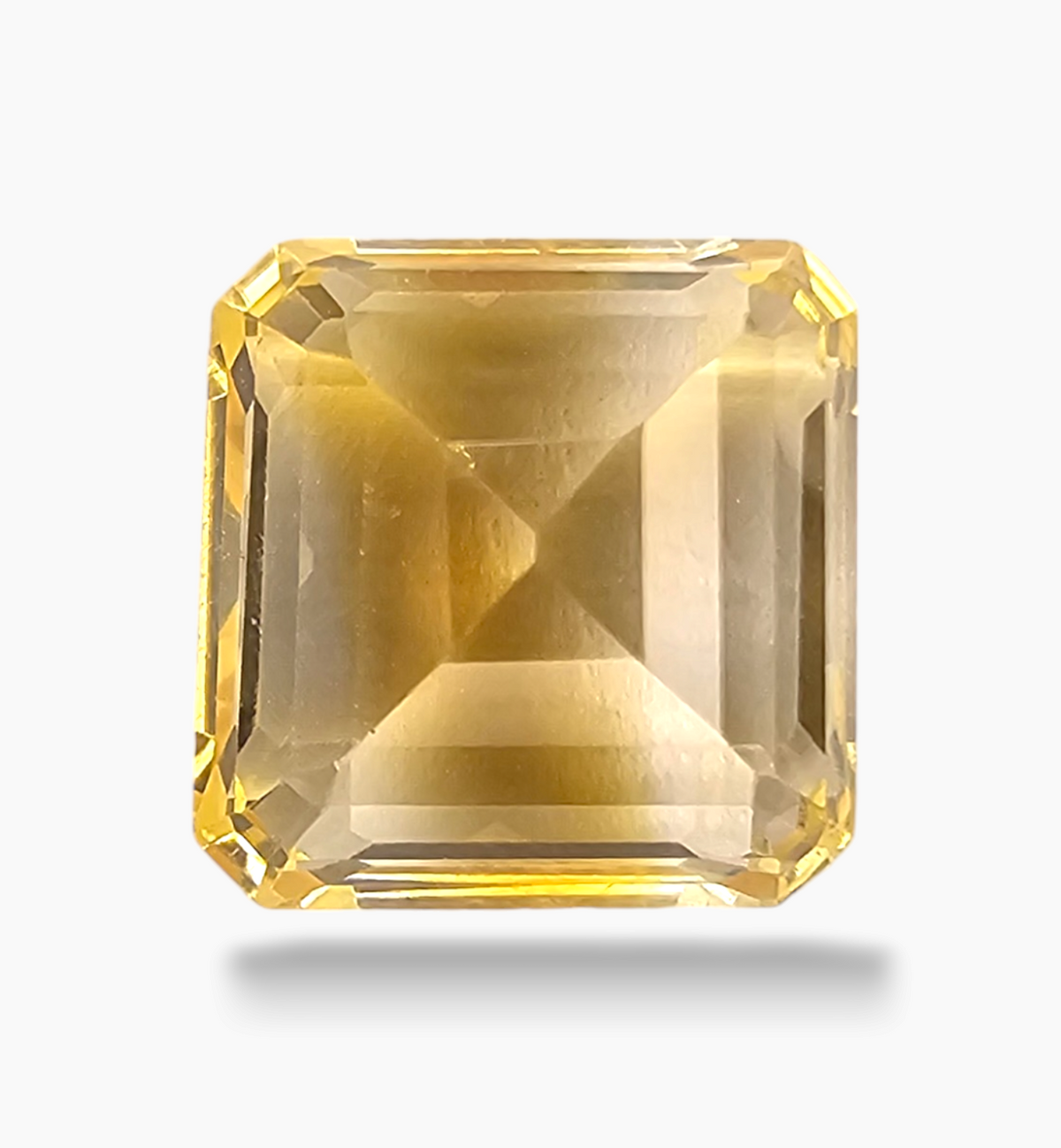 Natural Citrine Stone 8.87 Carats Emerald Cut Shape Size 12.5x12.3mm