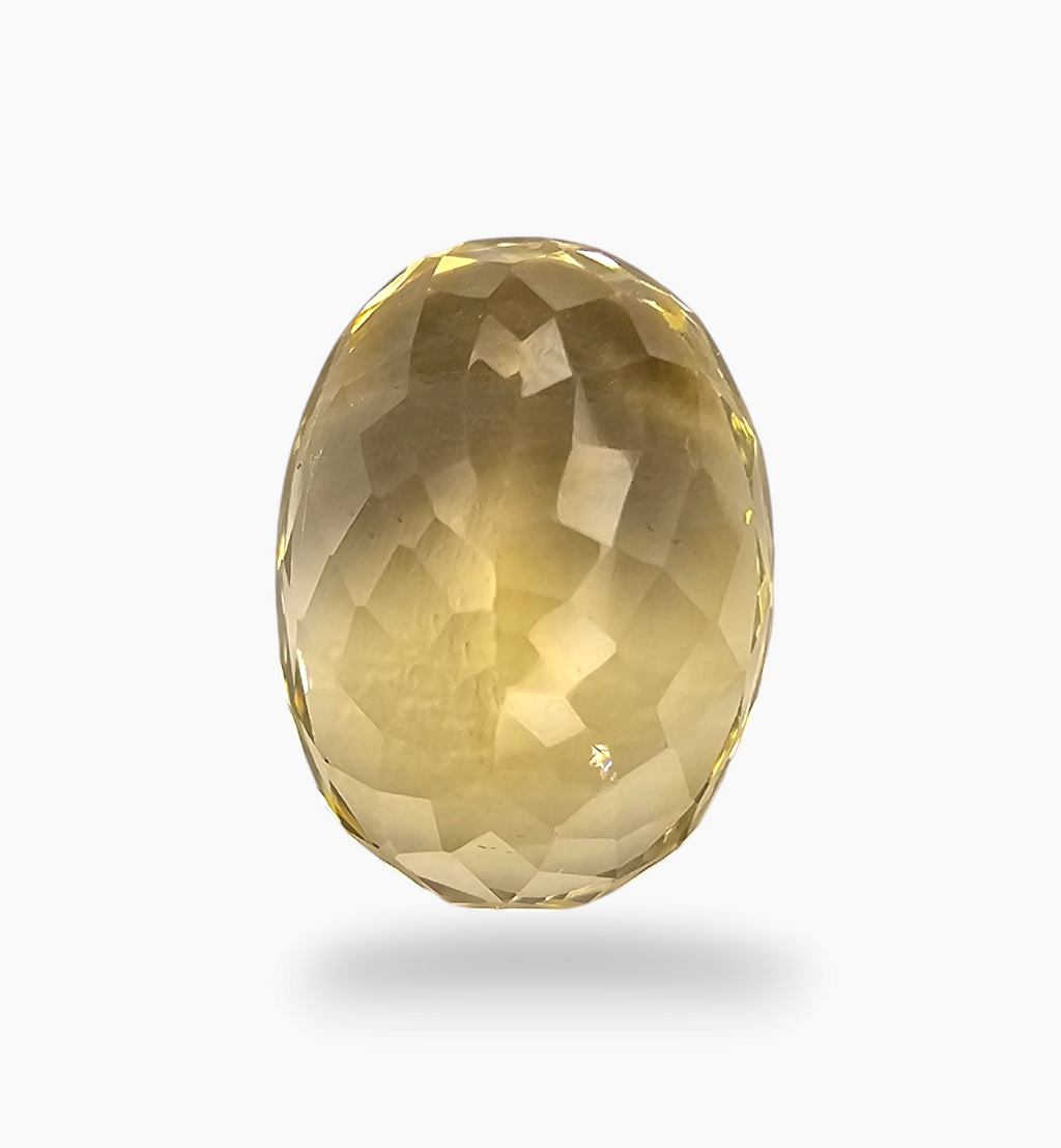 Natural Citrine Stone 8.87 Carats Oval Shape Size 15. 2x11.4mm