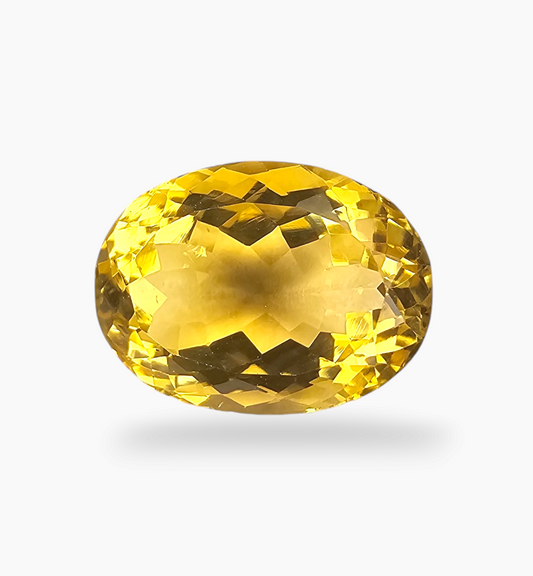 Natural Citrine Stone 8.87 Carats Oval Shape Size 15. 2x11.4mm