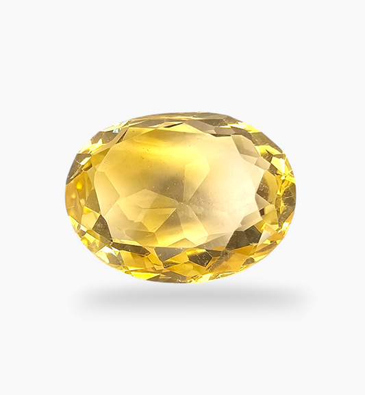 Natural Citrine Stone 8.88 Carats Oval Shape Size 16.3x12.5mm