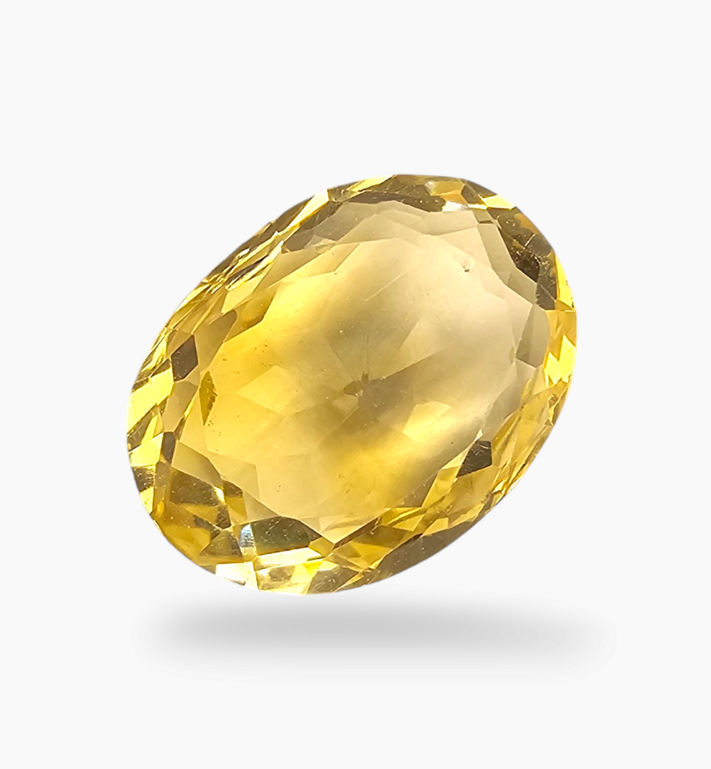 Natural Citrine Stone 8.88 Carats Oval Shape Size 16.3x12.5mm