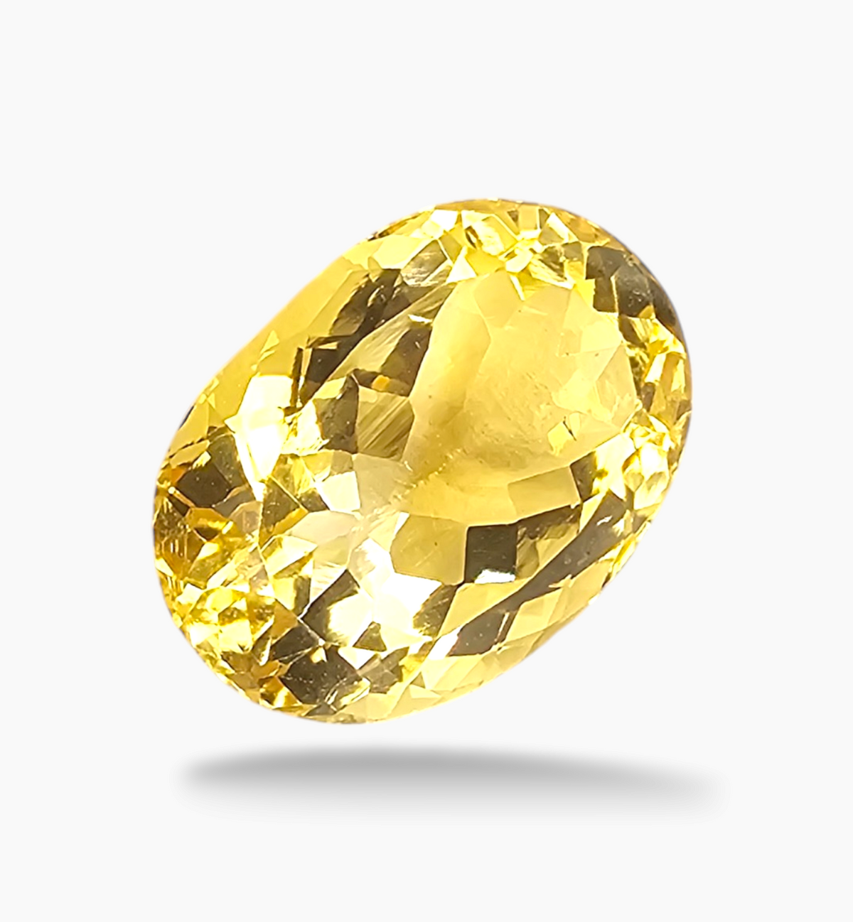 Natural Citrine Stone 8.93 Carats Oval Shape Size 15x10.6mm