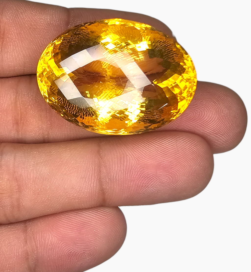 Natural Citrine Stone 82.99  Carats Oval Shape Size  33x25mm