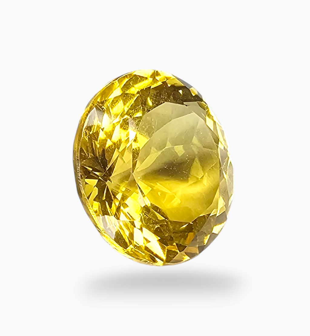 Natural Citrine Stone 9.03 Carats Round ( 14mm)