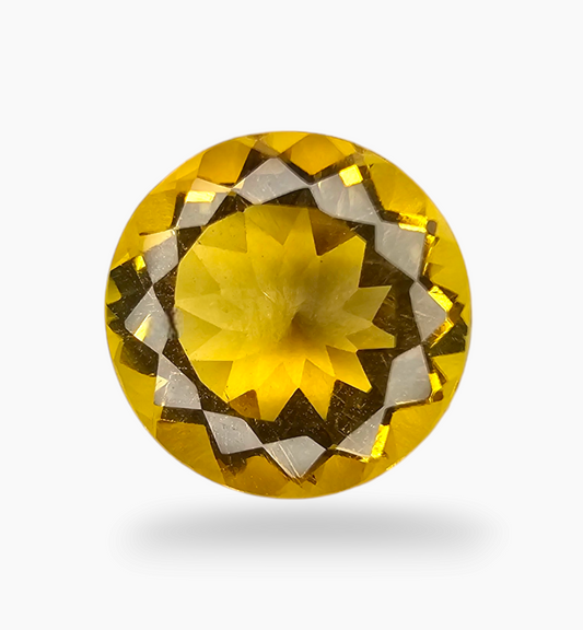 Natural Citrine Stone 9.03 Carats Round ( 14mm)