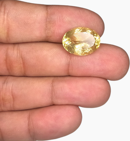 Natural Citrine Stone 9.17 Carats Oval Shape Size 16x12mm