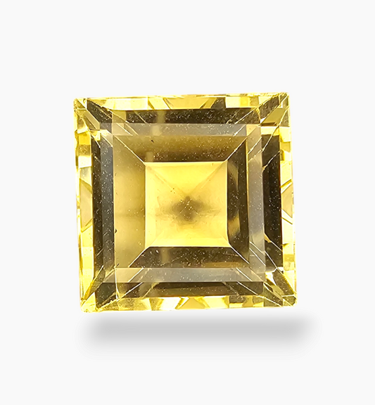 Natural Citrine Stone 9.1 Carats Princes Shape Size 12x12 mm