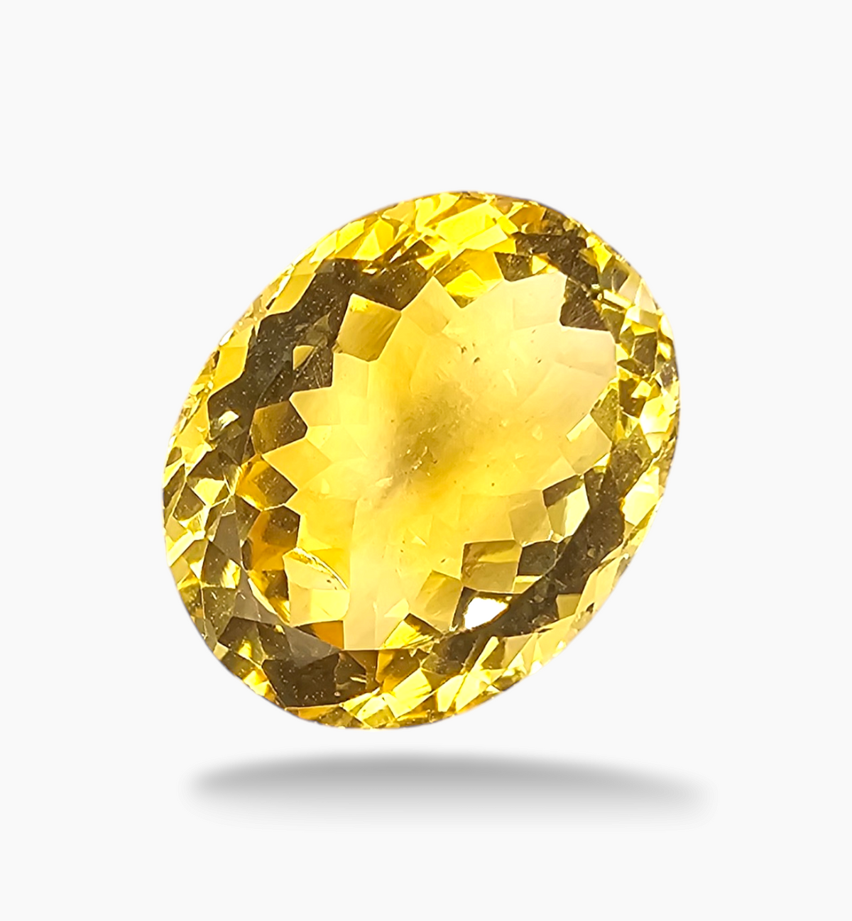 Natural Citrine Stone 9.43 Carats Oval Shape Size 15.2x12.2mm