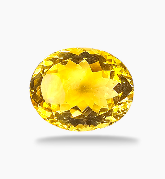 Natural Citrine Stone 9.43 Carats Oval Shape Size 15.2x12.2mm