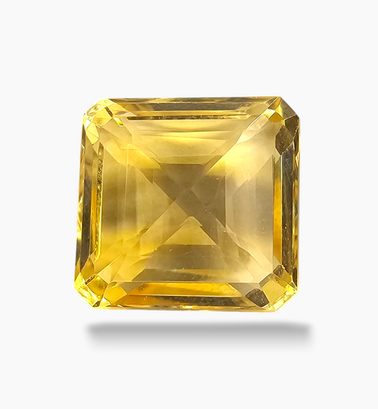 Natural Citrine Stone 9.47 Carats Asscher Cut Shape Size 13x12.5mm