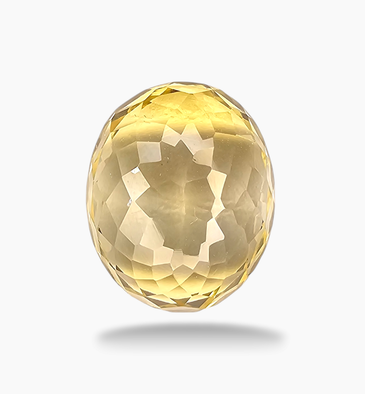Natural Citrine Stone 9.74 Carats Oval Shape Size 15.8x13mm