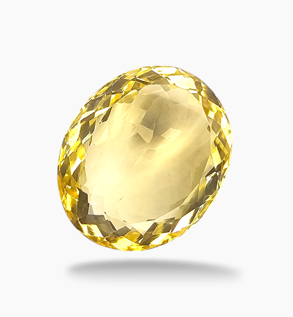 Natural Citrine Stone 9.74 Carats Oval Shape Size 15.8x13mm
