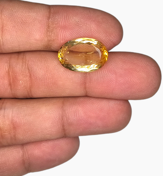 Natural Citrine Stone 9.53  Carats Oval Shape Size 17x11.6mm