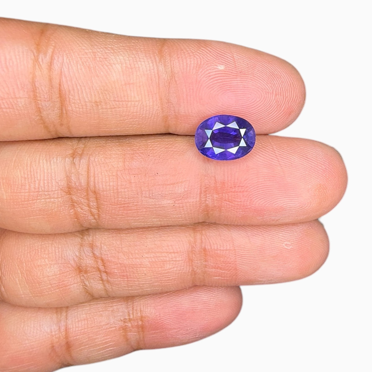 Natural Color Change Sapphire Stone Oval Cut 3.65 Carats Violetish Blue Change To Purple Srilanka No Heat