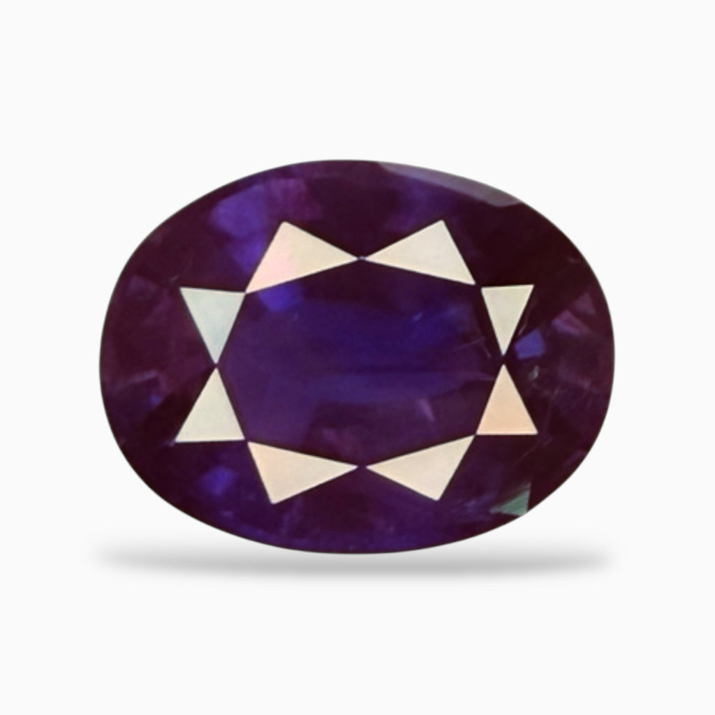 Natural Color Change Sapphire Stone Oval Cut 3.65 Carats Violetish Blue Change To Purple Srilanka No Heat