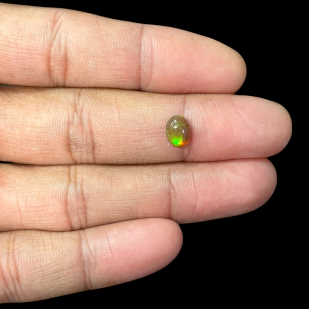 Natural DarkGoldenrod Ethiopian Opal Stone 0.87 Carats Oval Cabochon Shape 8.2 x 6.1 mm