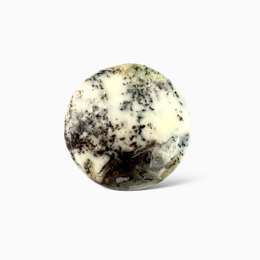 Dendritic Agate For Sale (Aqeeq) Round Cabochon 36.79 Carats 29X29mm