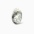 Natural White Dendritic Agate Gemstone (Aqeeq) Fancy Cut Cabochon 37.88 Carats 40X24.50mm