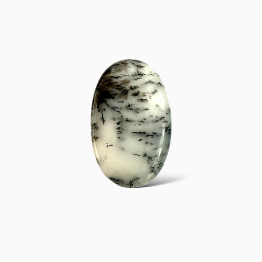 Natural Dendritic Agate Cabochon (Aqeeq) Oval Shape 53.33 Carats 44.66X27.80mm