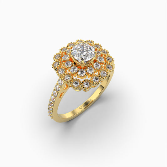 Natural Diamond Ring 1.2 Carats in 47 Stones - Josie