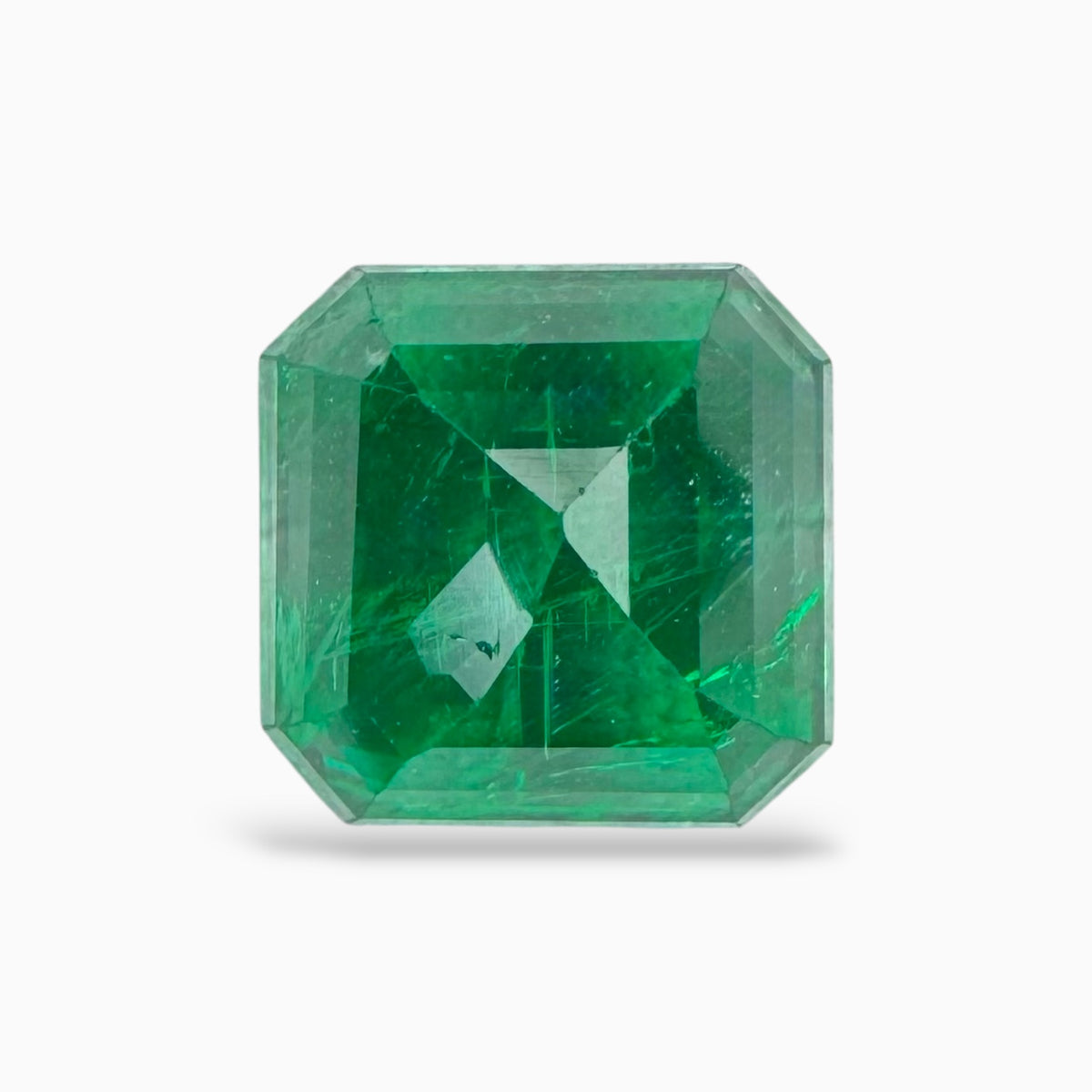 Natural Emerald Asscher Cut Stone 4.83 Carats 9.47 X 9.24 X 7.9 mm