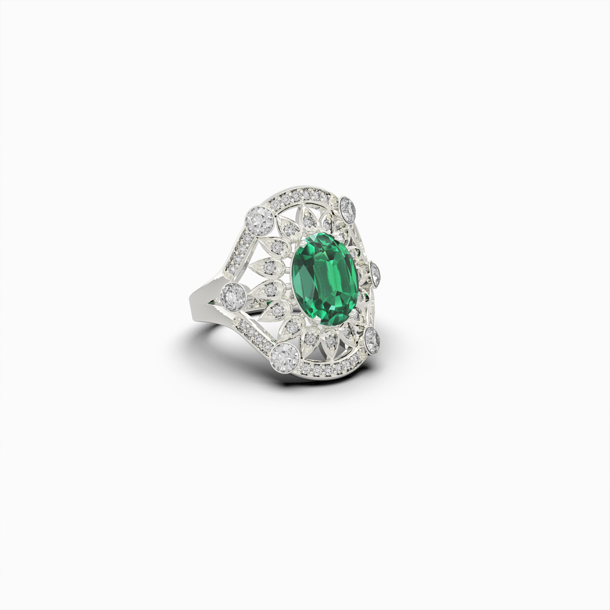Natural Emerald Cocktail Rings - Nadya