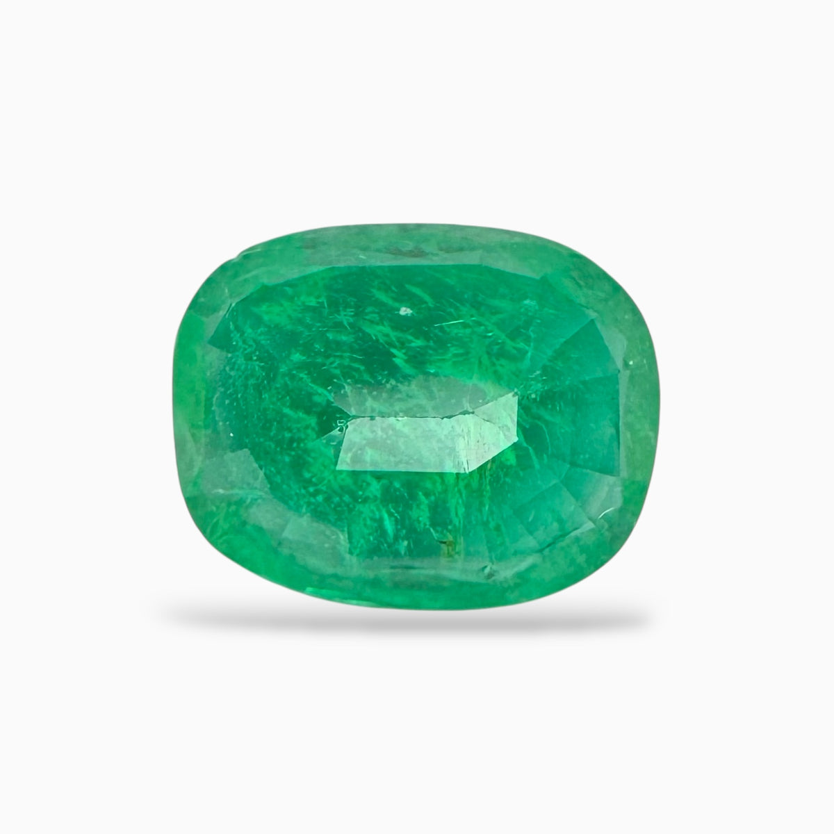 Natural Emerald Cushion Cut Stone 4.41 Carats 12.33 X 9.75 X 5.90 mm From Brazil