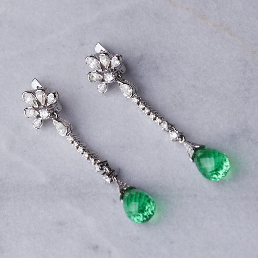Natural Emerald Earrings for Women Buy Online in Dubai