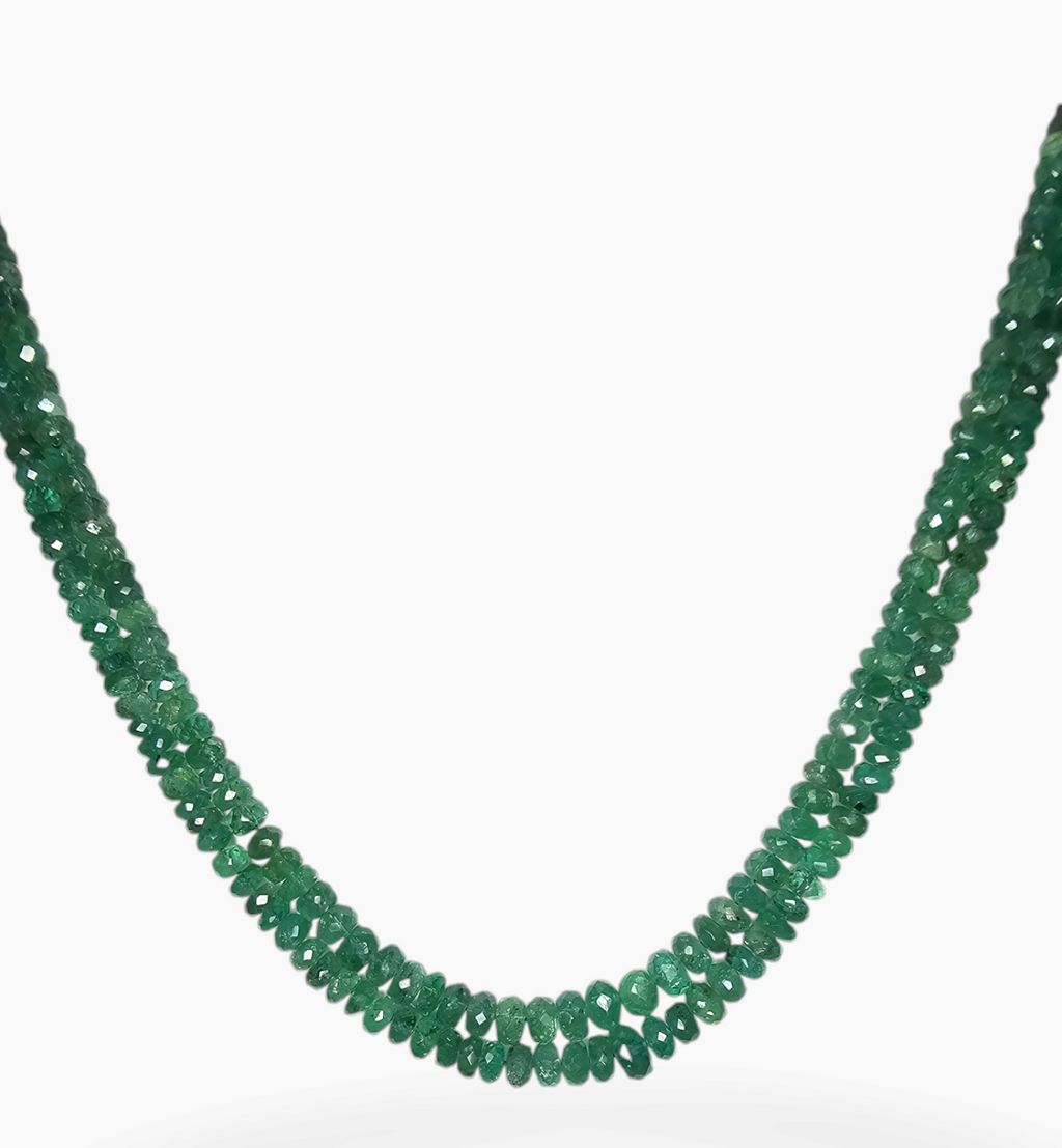 Natural Emerald Gemstone Beads 141.8 Carats 3-7mm Round Shape