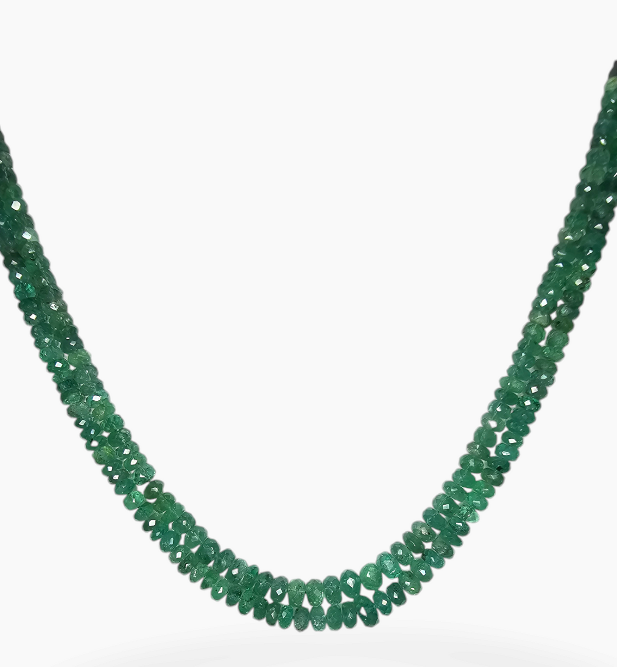 Natural Emerald Gemstone Beads 141.8 Carats 3-7mm Round Shape