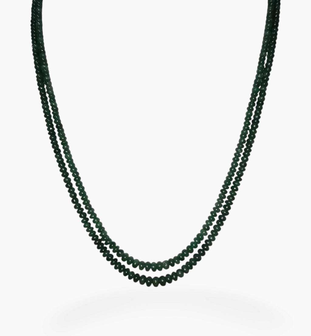 Natural Emerald Gemstone Beads 154 Carats 3-6 mm Round Shape