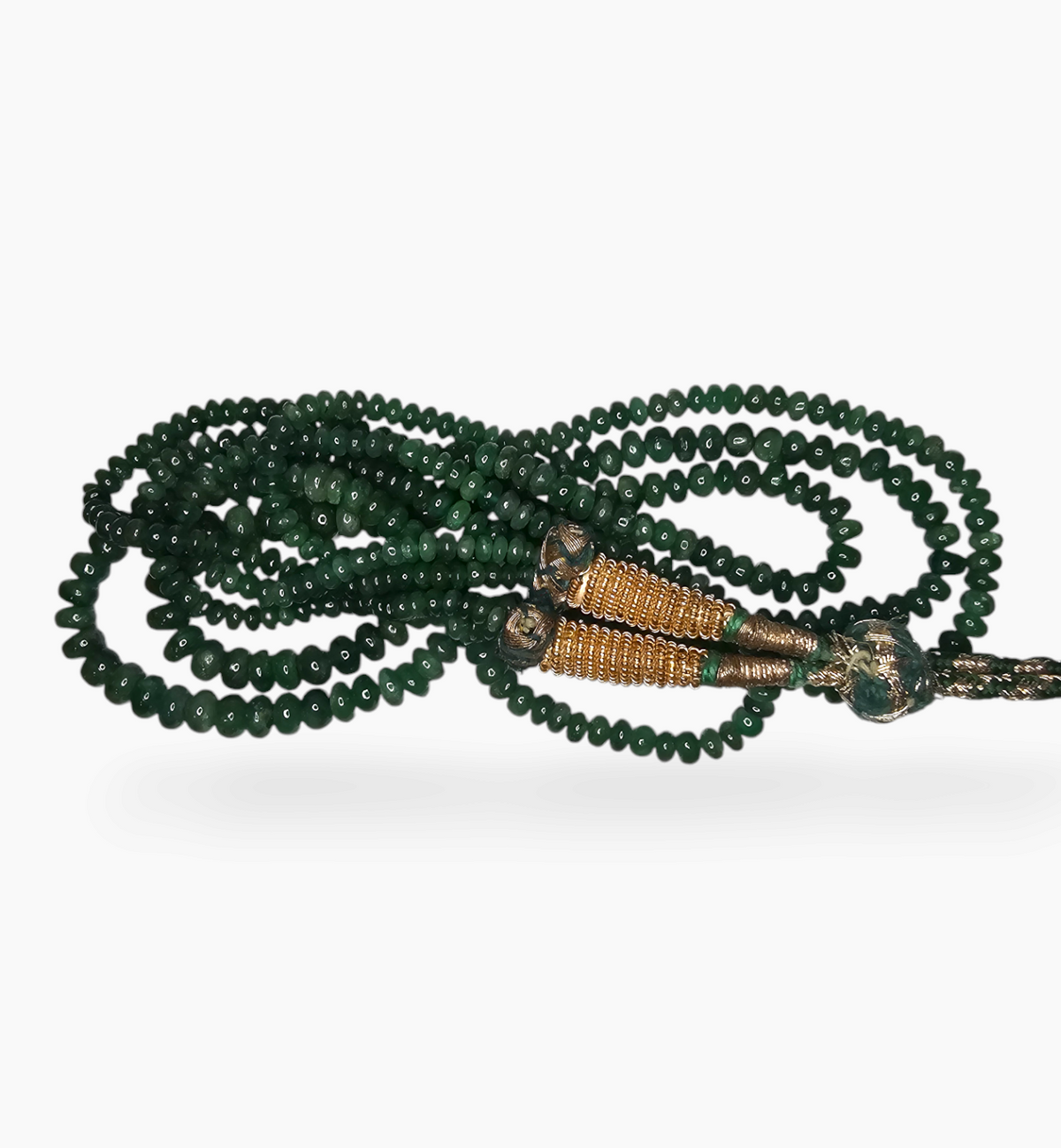 Natural Emerald Gemstone Beads 154 Carats 3-6 mm Round Shape