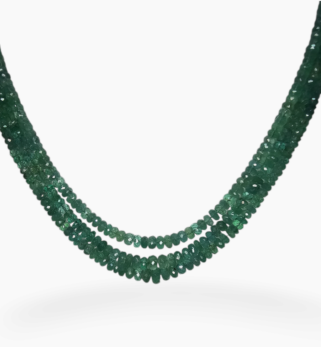 Natural Emerald Gemstone Beads 178.84 Carats 4-6 mm Round Shape