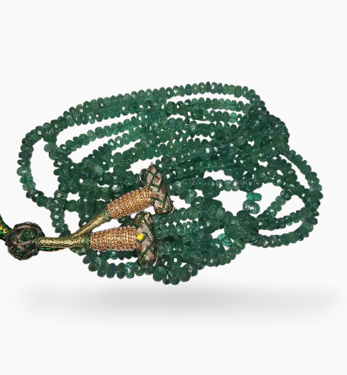 Natural Emerald Gemstone Beads 178.84 Carats 4-6 mm Round Shape