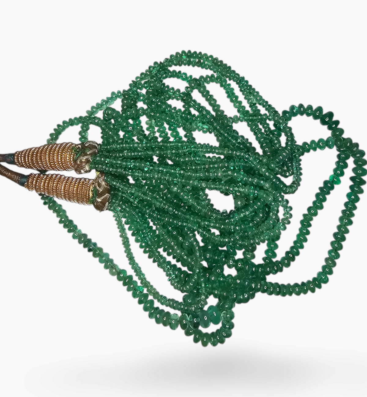 Natural Emerald Gemstone Beads 182.77 Carats 2.5-5.5 mm Round Shape