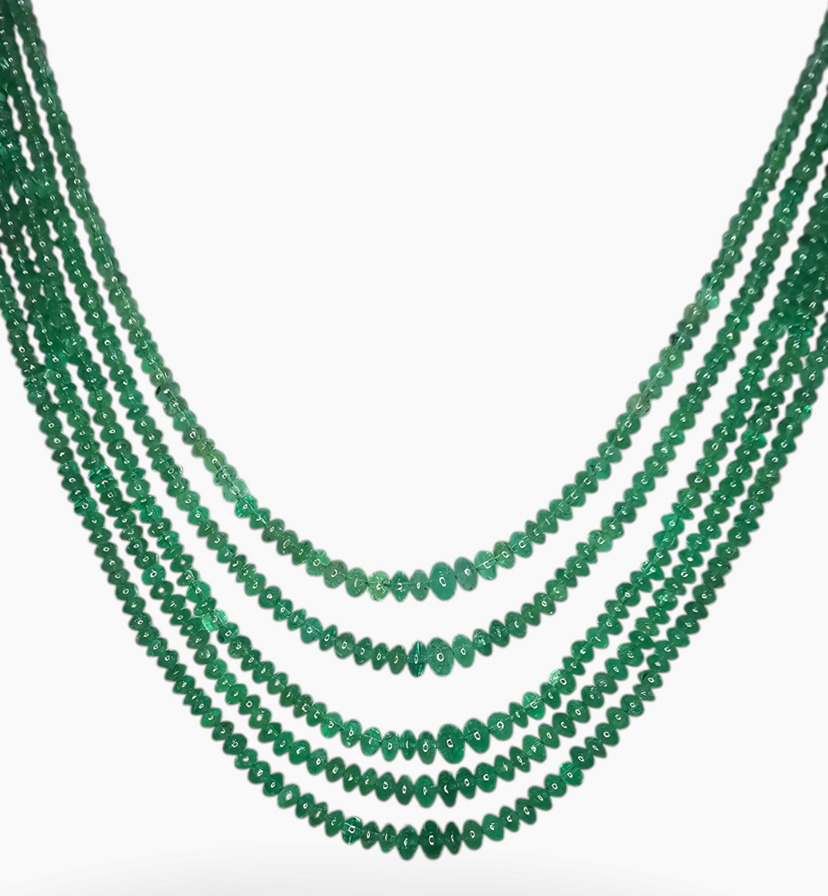 Natural Emerald Gemstone Beads 182.77 Carats 2.5-5.5 mm Round Shape
