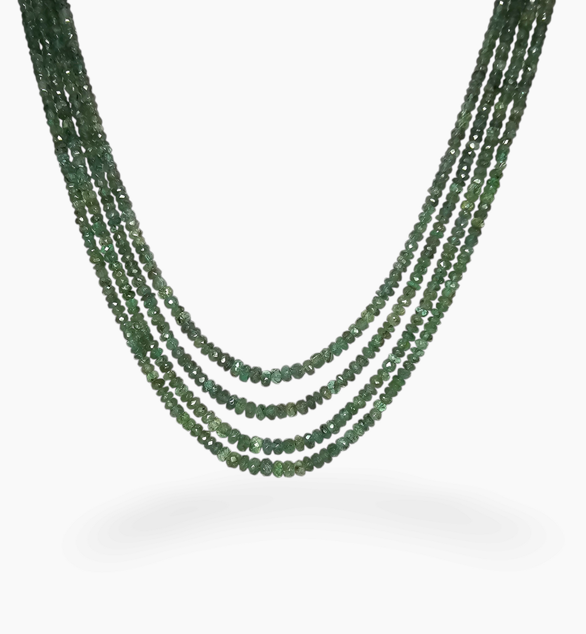 Natural Emerald Gemstone Beads 195.58 Carats 3-5mm Round Shape