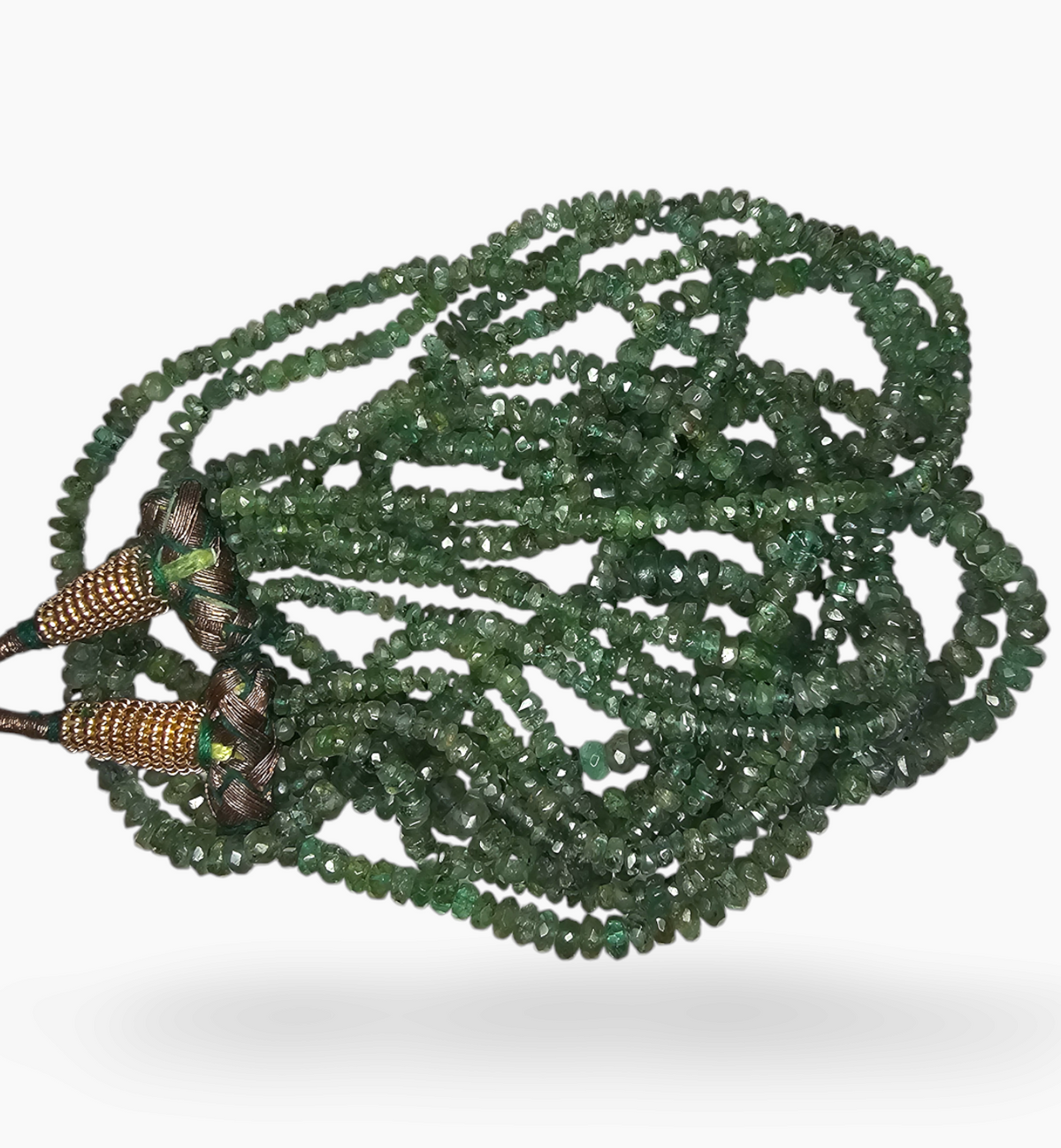 Natural Emerald Gemstone Beads 195.58 Carats 3-5mm Round Shape